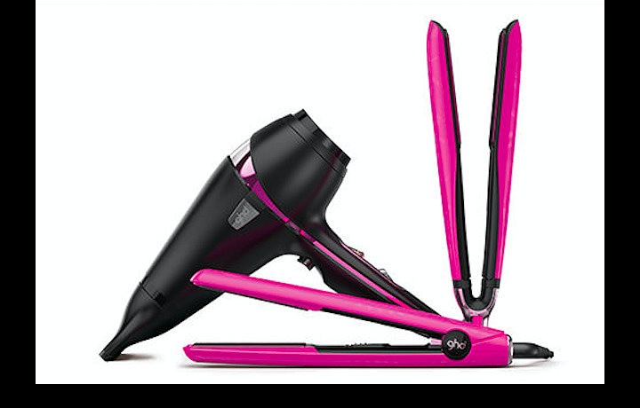 Kolekce produktů ghd electric pink je nejen krásná, ale i pomáhá