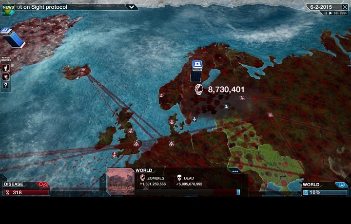 K šíření pomíhají lodě i letadla. Tak, jako se to děje dnes v reálu.