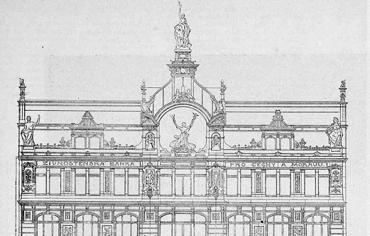 Osvald Polívka: Projekt Živnostenské banky v Praze