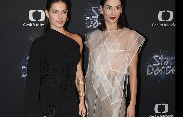 Zuzana Dvořáková Šťastná volbou svého oděvu vyčnívala. Společnost jí dělala tanečnice Anna Riebauerová