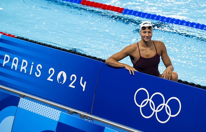 Velká česká naděje na medaili, plavkyně Barbora Seemanová při tréninku v olympijském bazénu.