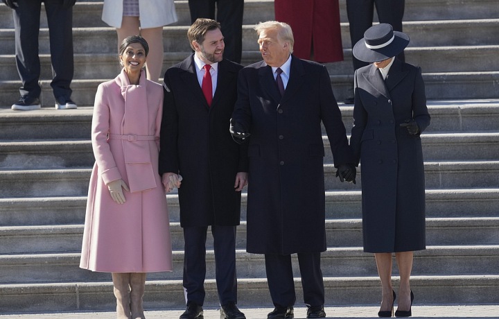 Usha Vance, JD Vance, Donald Trump a Melanie Trump