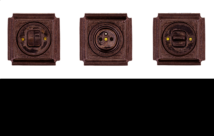 Retro zásuvky a vypínače Mulier