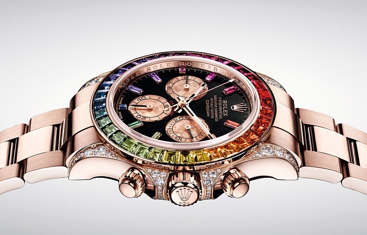Luxusní hodinky Rolex Daytona Rainbow.