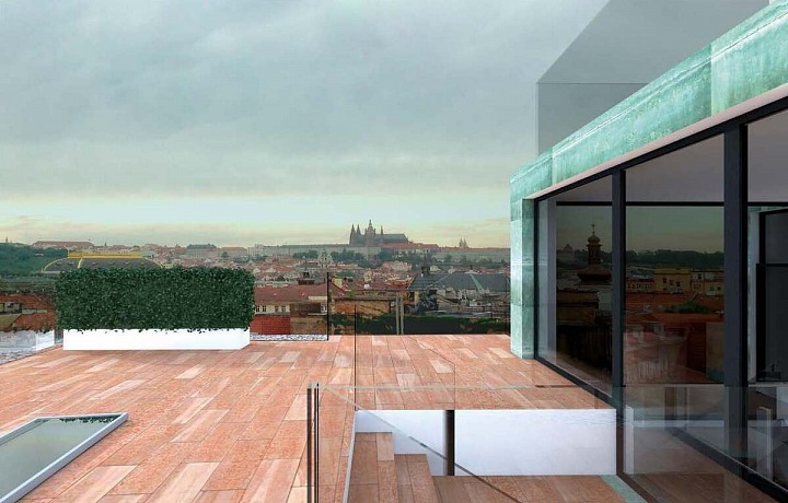 Luxusní byt s výhledem na Pražský hrad