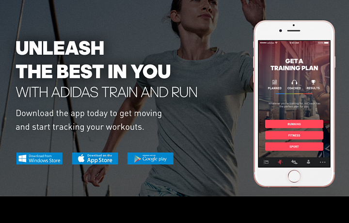 Sportovní aplikace Adidas