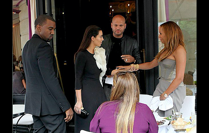 Kim Kardashian s manželem Kanye West v restauraci L'Avenue