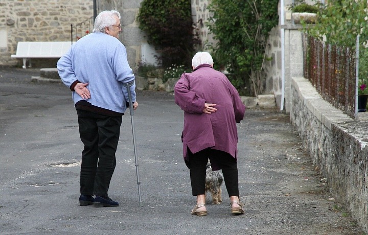 Dva senioři na procházce