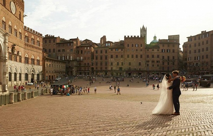 Náměstí ve městě Siena