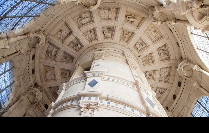 Schodiště zřejmě navrhované Leonardem da Vincim