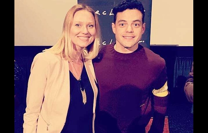 Kateřina na snímku s hercem Ramim Malekem