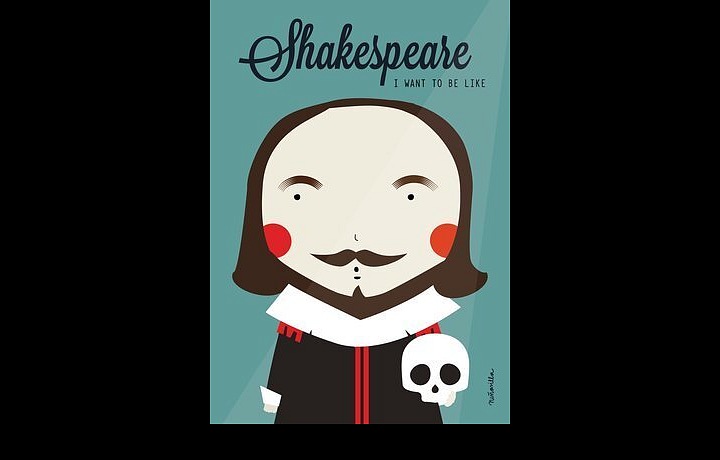 Obal na čajovou krabičku s Williamem Shakespearem