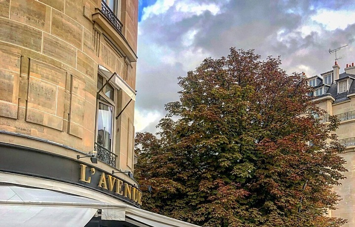 Celebritní restaurace L'Avenue na Avenue Montaigne.