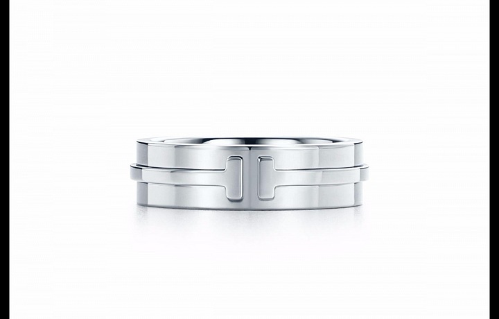 Tiffany T Two v bílém 18k zlatě