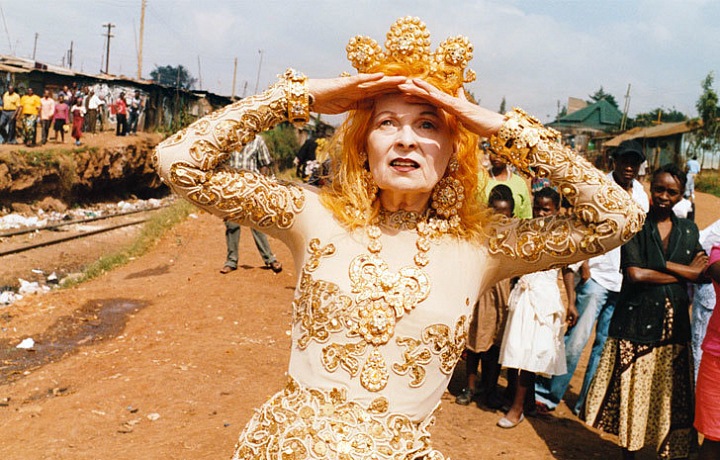 Módní návrhářka Vivienne Westwood, která chrání životní prostředí.