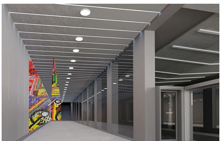 Chodba Nádraží Krča od Vladimíra Kopeckého. 