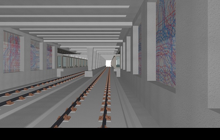 Kolejiště k mostu od Vladimíra Kopeckého. 