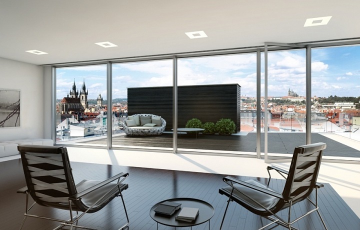 Luxusní byt s výhledem na Pražský hrad