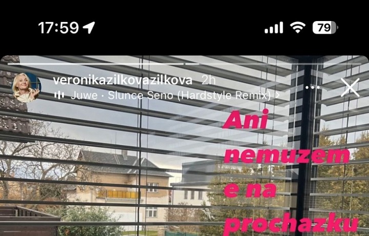 Veronika Žilková nafotila fotografy, kteří před jejím domem od rána čekají.