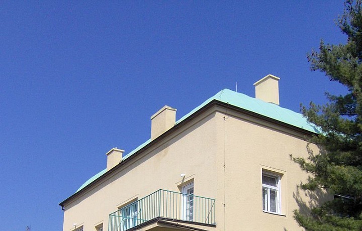 Zahradní průčelí Steinova rodinného domu