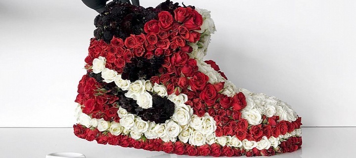 flowery nike trainers