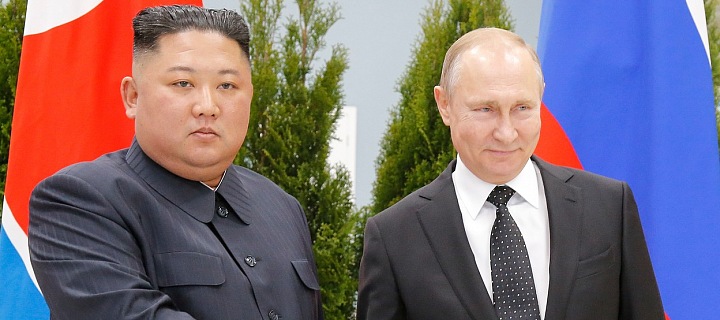 Kim Čong-un a Vladimir Putin 