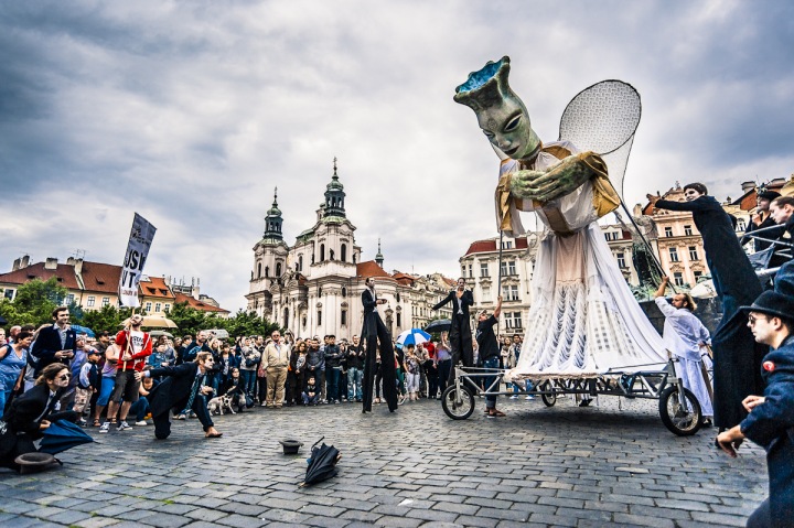 Andělský průvod na Staroměstském náměstí. Andělský průvod na Staroměstském náměstí.