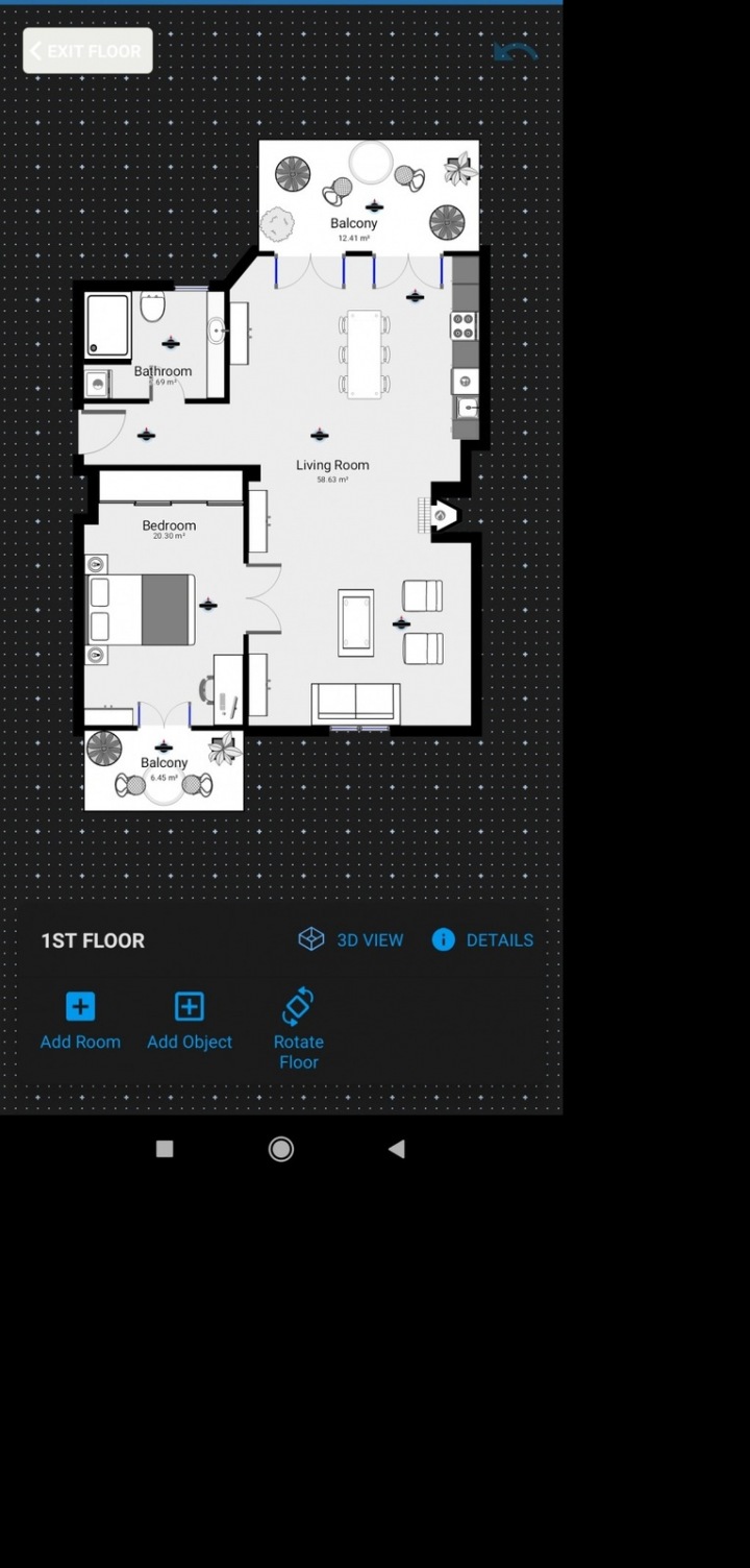 Aplikace Magicplan, návrh podlaží Aplikace Magicplan, návrh podlaží
