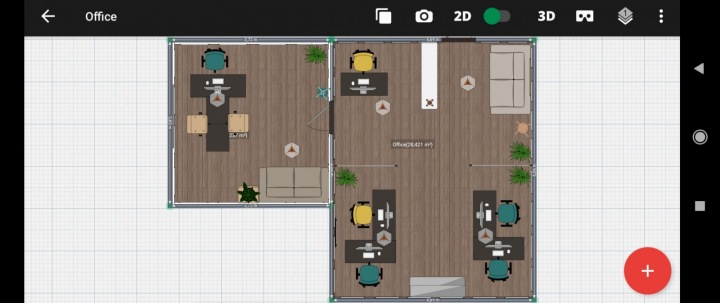 Aplikace Planner 5D, Office, návrh