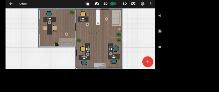 Aplikace Planner 5D, Office, návrh Aplikace Planner 5D, Office, návrh