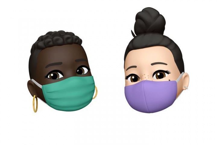 Apple emojis s rouškami Apple emojis s rouškami