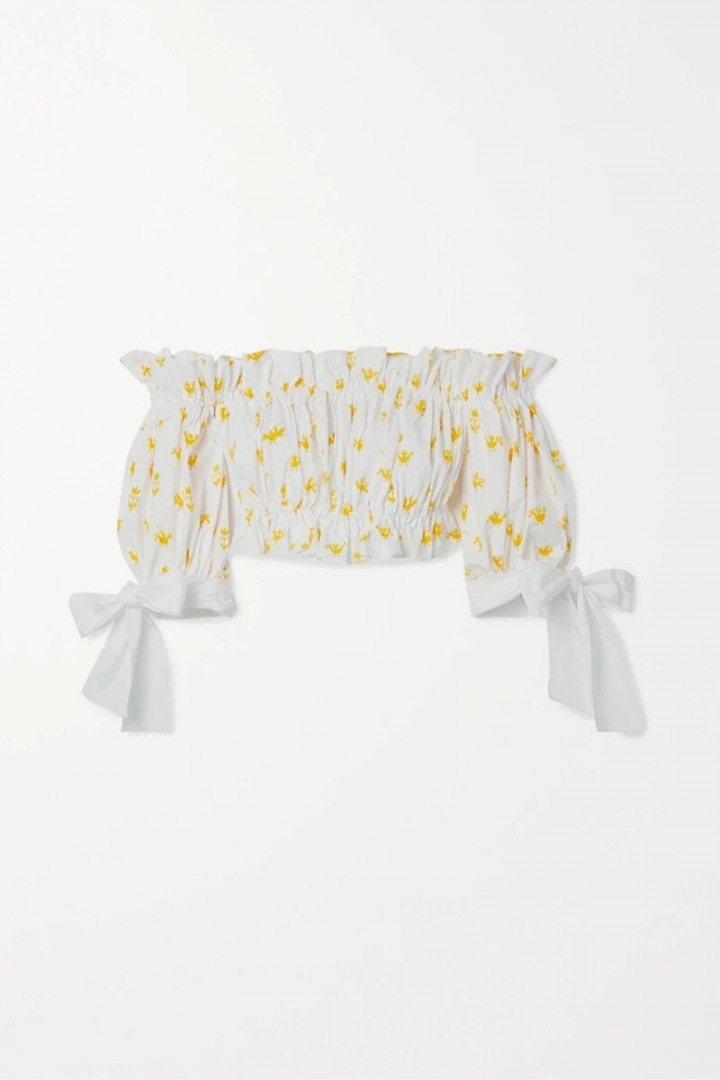 Bílý crop top Carolina Herrera Bílý crop top Carolina Herrera