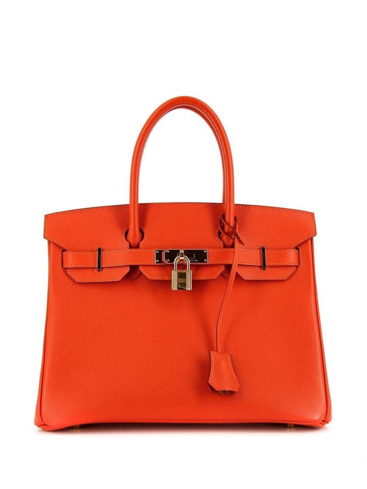 Oranžová Birkin se zlatým kováním Oranžová Birkin se zlatým kováním
