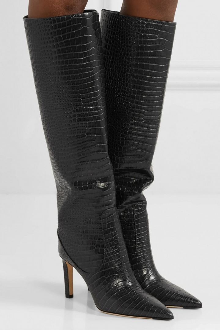 Boty Jimmy Choo "Mavis" z modré kůže. Boty Jimmy Choo "Mavis" z modré kůže.