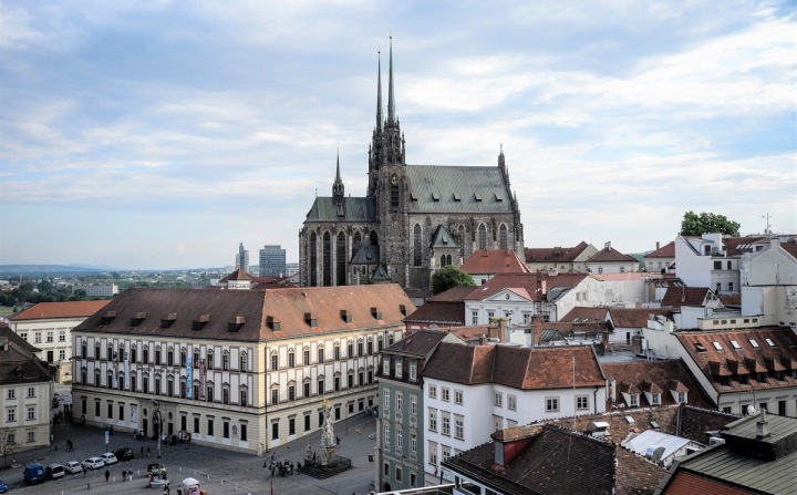 Výhled na centrum Brna. Výhled na centrum Brna.