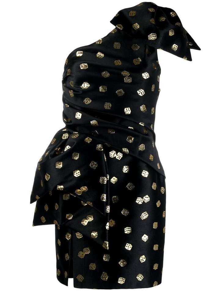Černé šaty se zlatými akcenty Moschino Černé šaty se zlatými akcenty Moschino