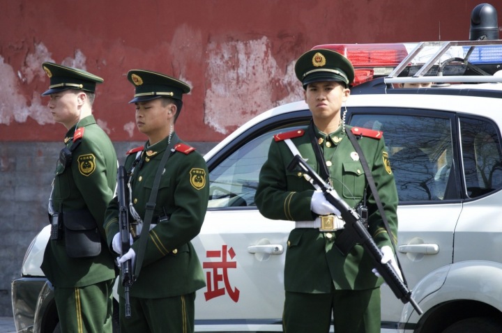 Policie v čínském Pekingu Policie v čínském Pekingu