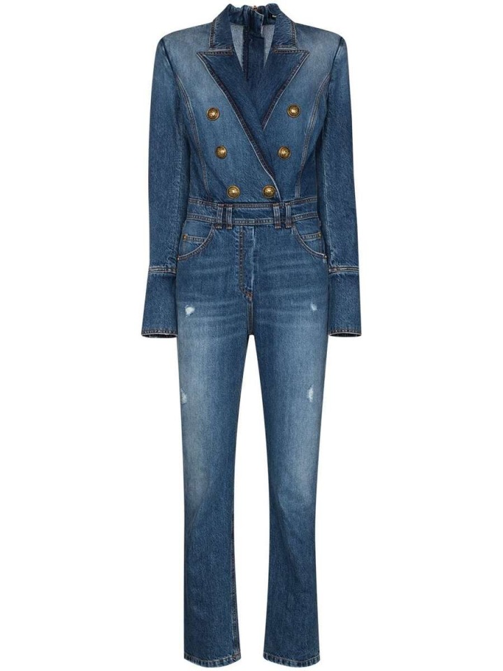 Denimový overal Balmain Denimový overal Balmain