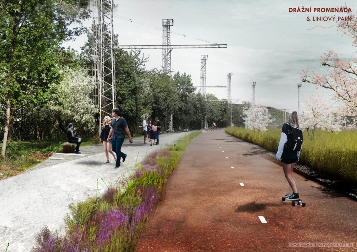 Drážní promenáda a liniový park Drážní promenáda a liniový park