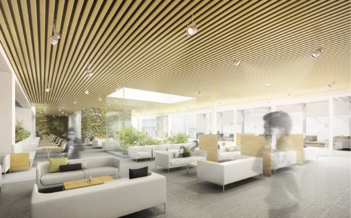 Vizualizace rekonstruovaného salonku ERSTE PREMIER LOUNGE Vizualizace rekonstruovaného salonku ERSTE PREMIER LOUNGE
