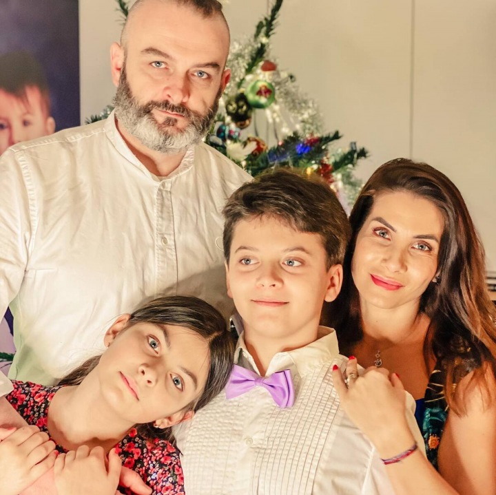 Eva Decastelo s manželem Reném a jejich dětmi. 