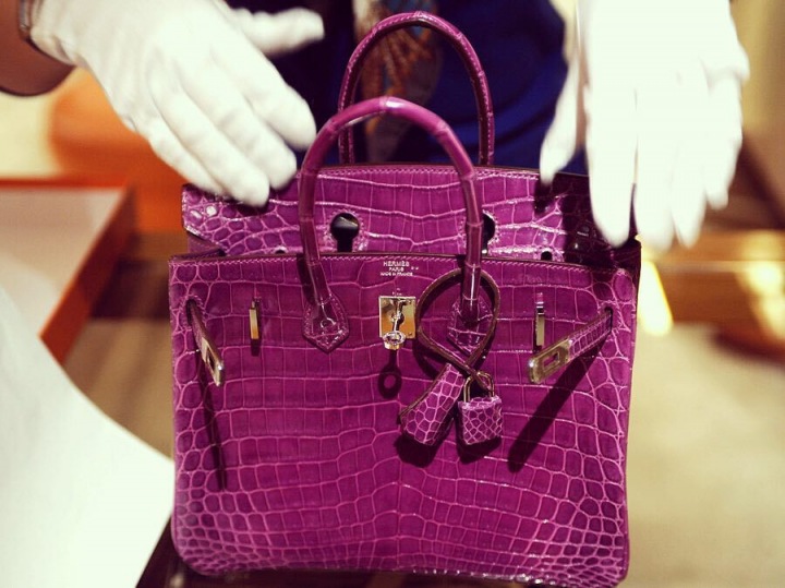 Fialová kabelka Hermès Birkin Fialová kabelka Hermès Birkin