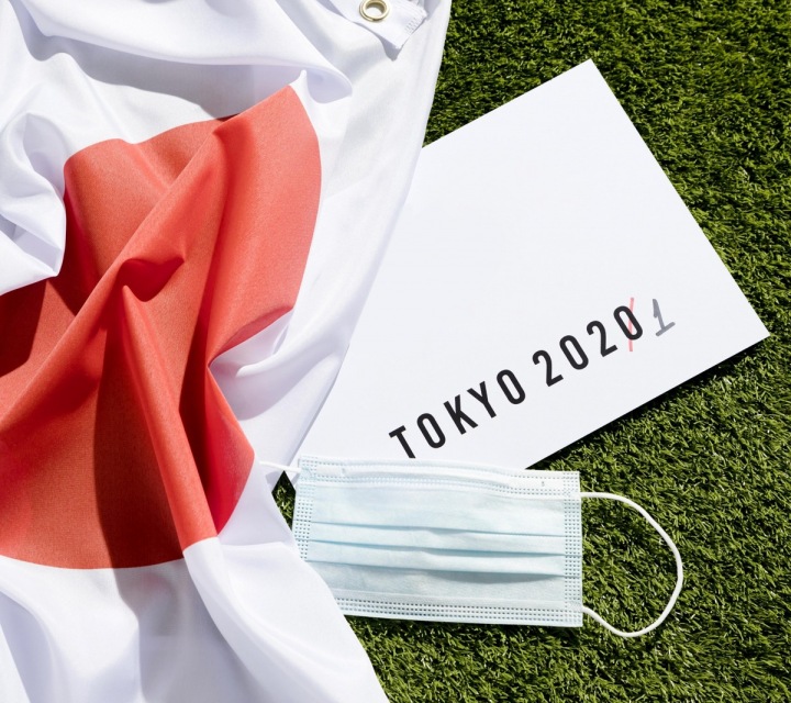 Japonská vlajka a rouška Japonská vlajka a rouška
