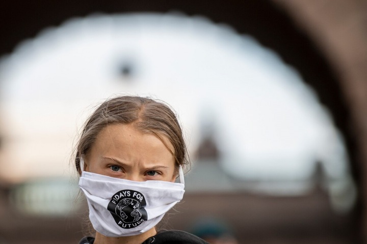Osmnáctiletá aktivistka Greta Thunberg Osmnáctiletá aktivistka Greta Thunberg