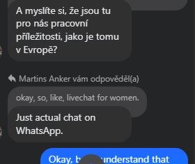 Konverzace v "romantickém podvodu"