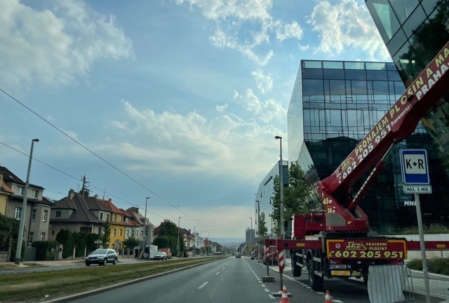 Stavební stroje jako součást "Evropské"