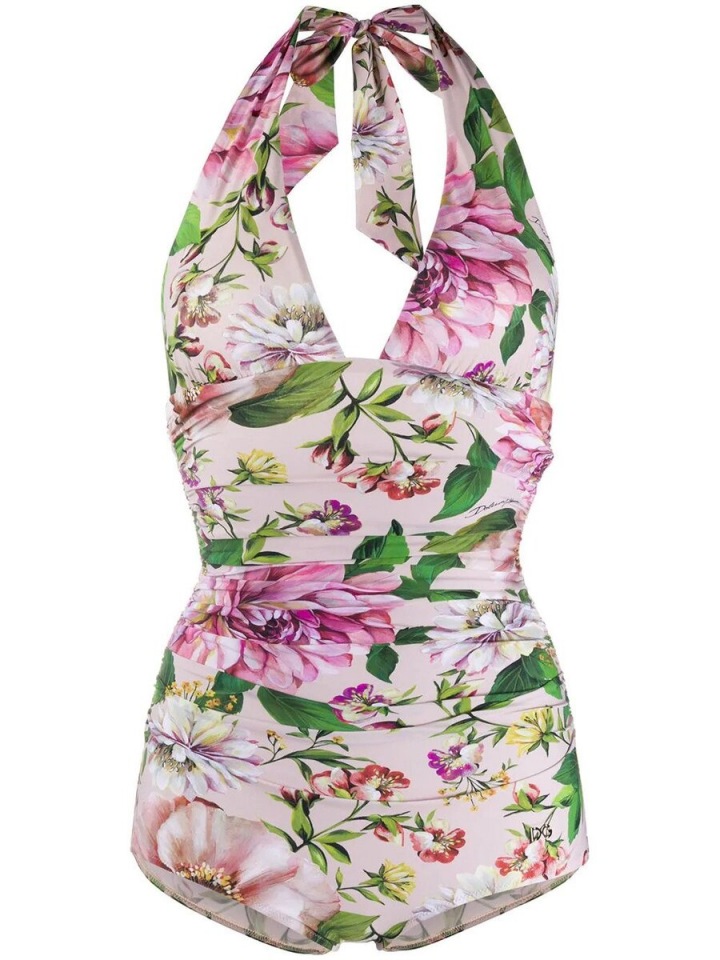 Jednodílné plavky s květinami Dolce & Gabbana Jednodílné plavky s květinami Dolce & Gabbana