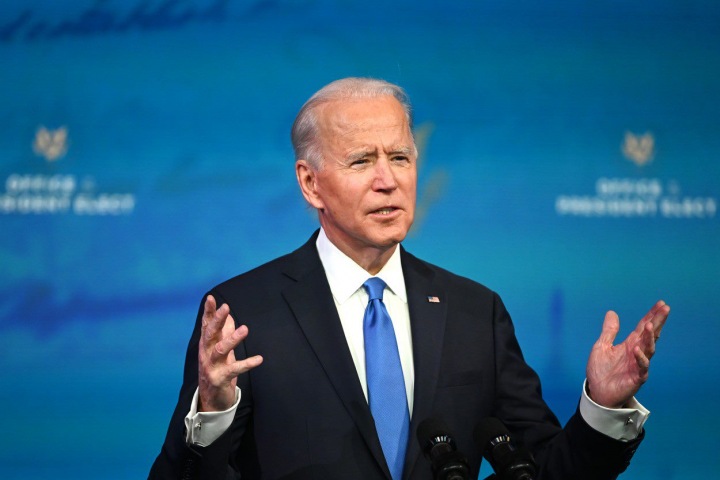 Joe Biden při jednom ze svých projevů Joe Biden při jednom ze svých projevů