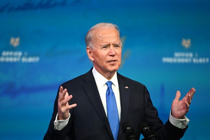 Americký prezident Joe Biden při svém projevu Americký prezident Joe Biden při svém projevu