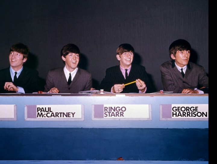 Kapela Beatles na tiskové konferenci Kapela Beatles na tiskové konferenci